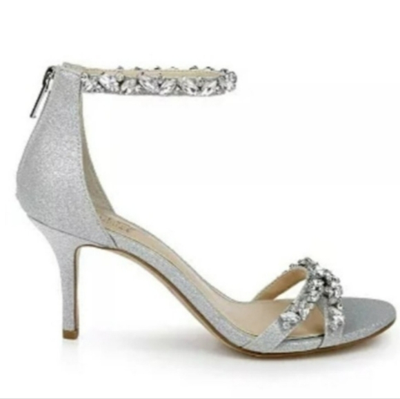 Jewel by Badgley Mischka Caroline Embellished Ankle Strap Evening Sandals 9 - Picture 4 of 6